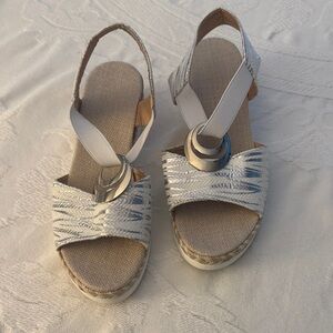 Elegant White Woven Sandals